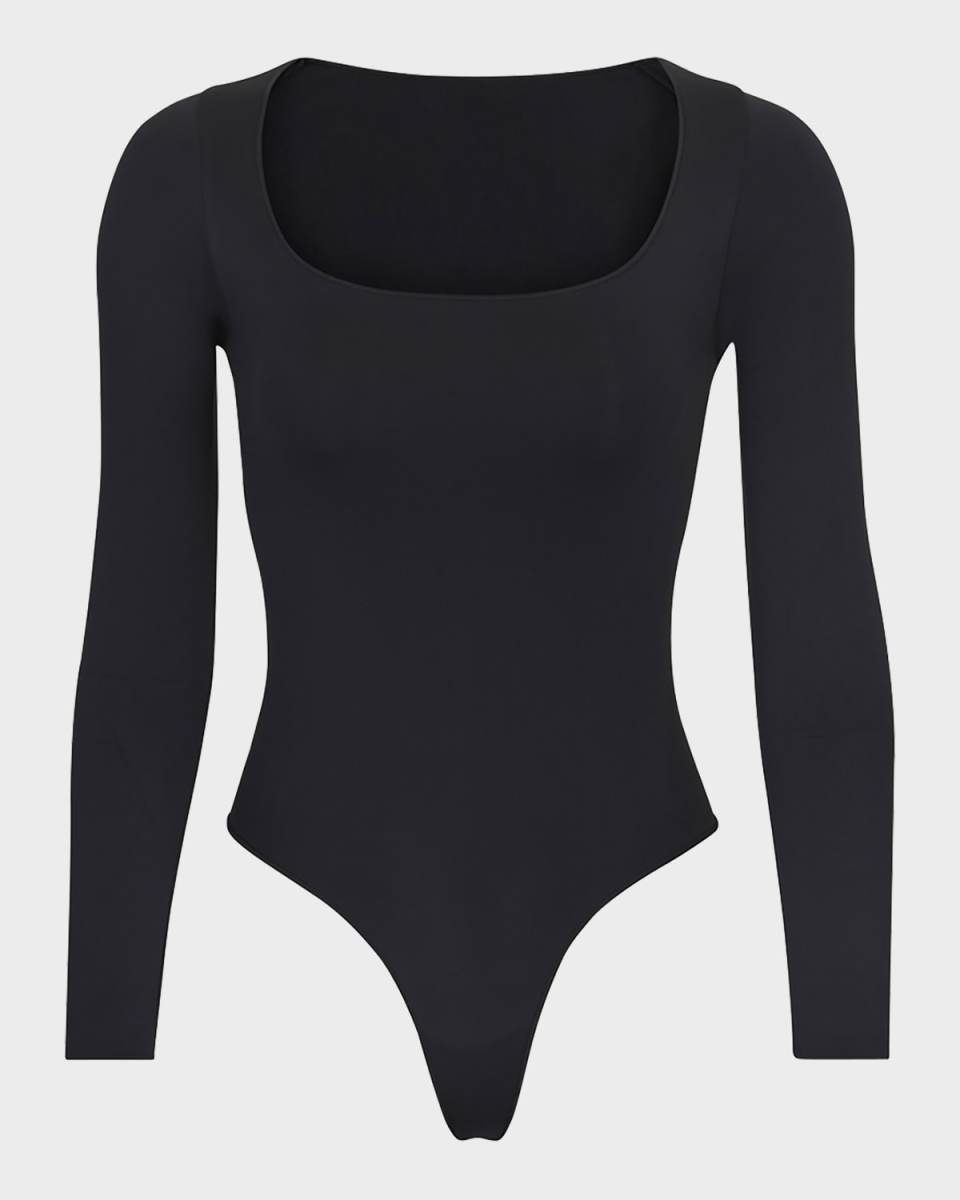 Essential Smoothing Scoop-Neck Thong Bodysuit